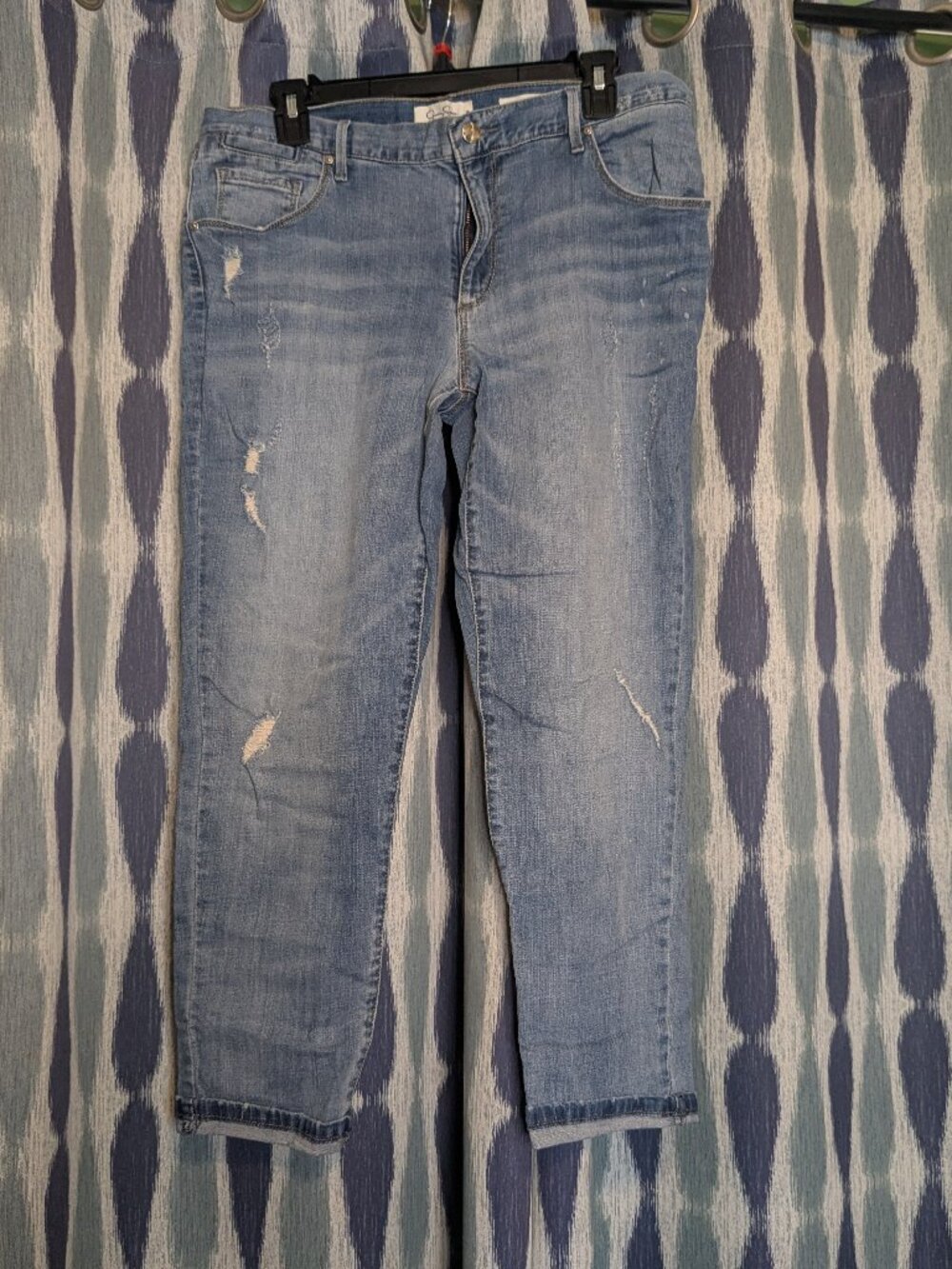Jessica Simpson Monroe Boyfriend Distressed Jeans Size 29